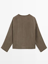 Flowing shirt with draped detail