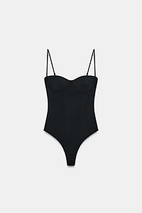 POLYAMIDE BLEND LACE BODYSUIT