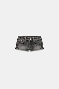 TRF LOW-RISE DENIM MINI SHORTS