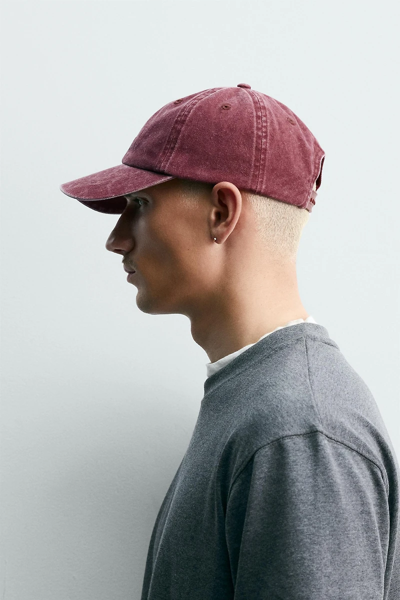 WASHED TEXT PRINT CAP