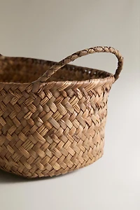 SEAGRASS BASKET WITH HANDLES