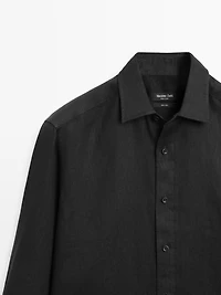 Slim fit 100% linen shirt