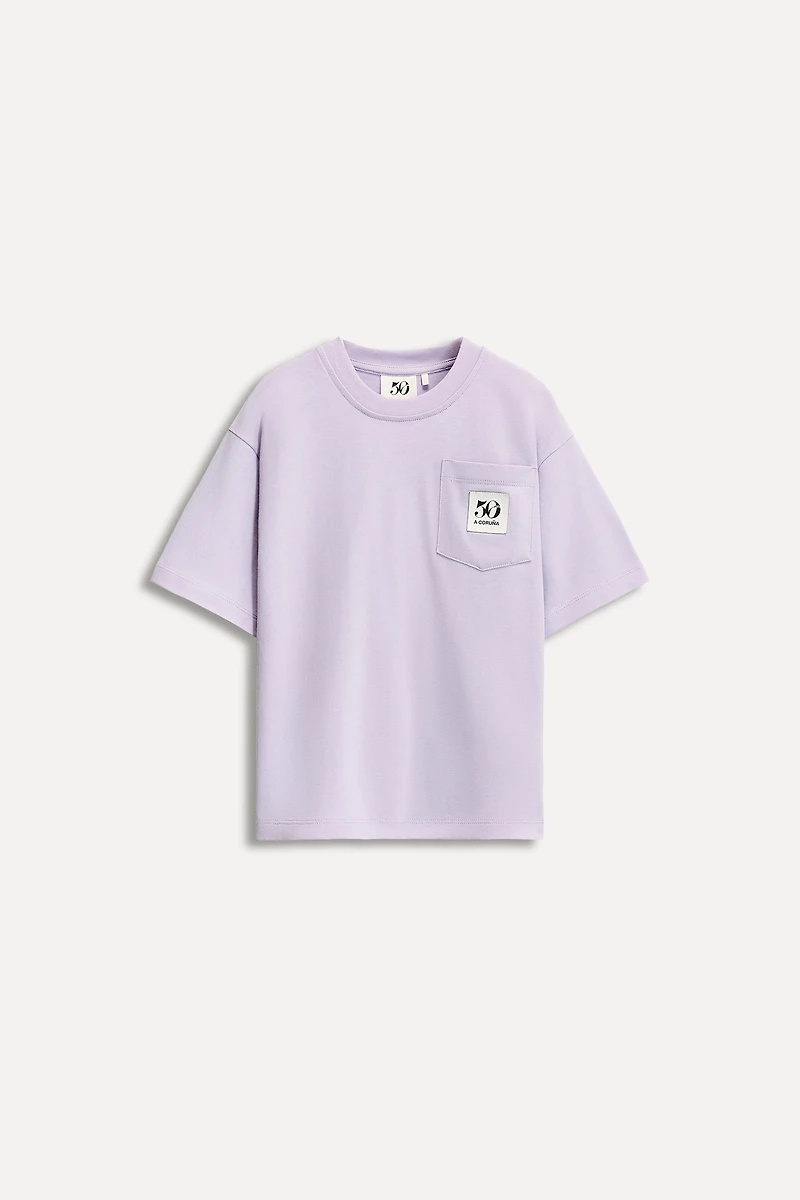 6- YEARS/ 50TH ANNIVERSARY LABEL POCKET T-SHIRT