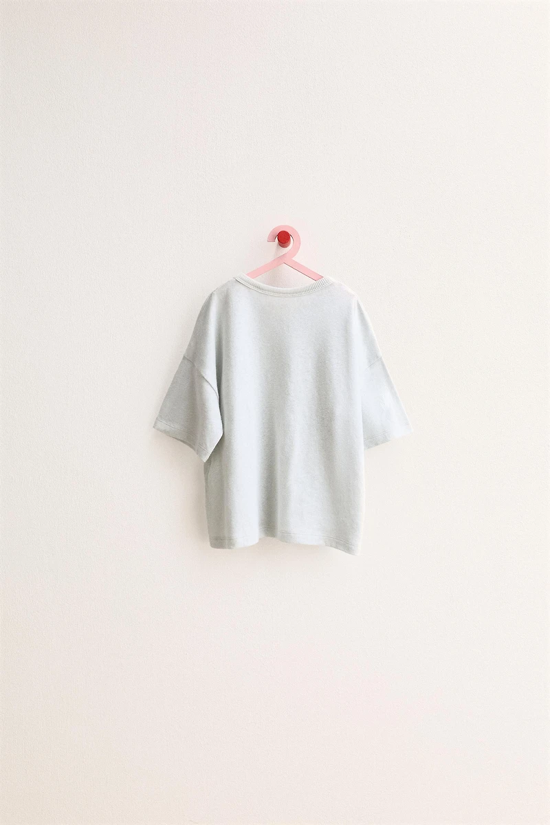 ZARA TIMELESS - PLAIN COTTON LINEN T-SHIRT