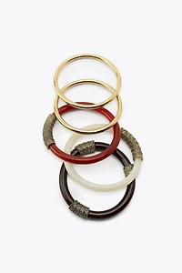 5-PACK OF ASSORTED RIGID BRACELETS