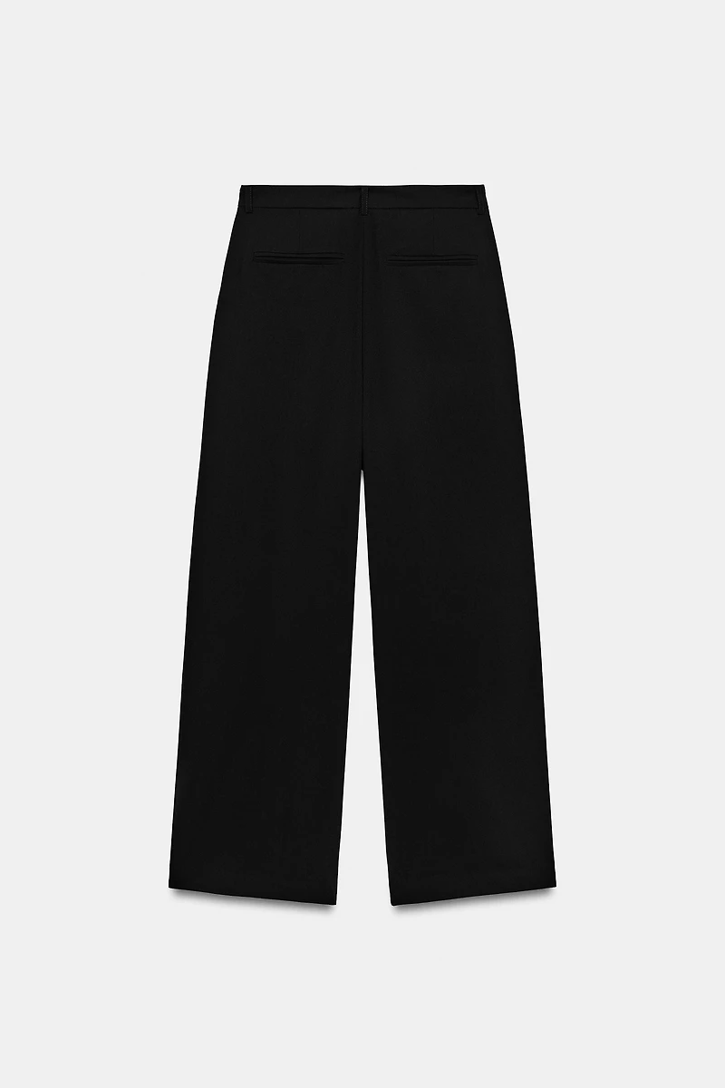 LOW-RISE WIDE LEG PANTS