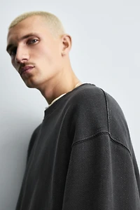 SWEAT DÉLAVÉ EFFET CHEVRON