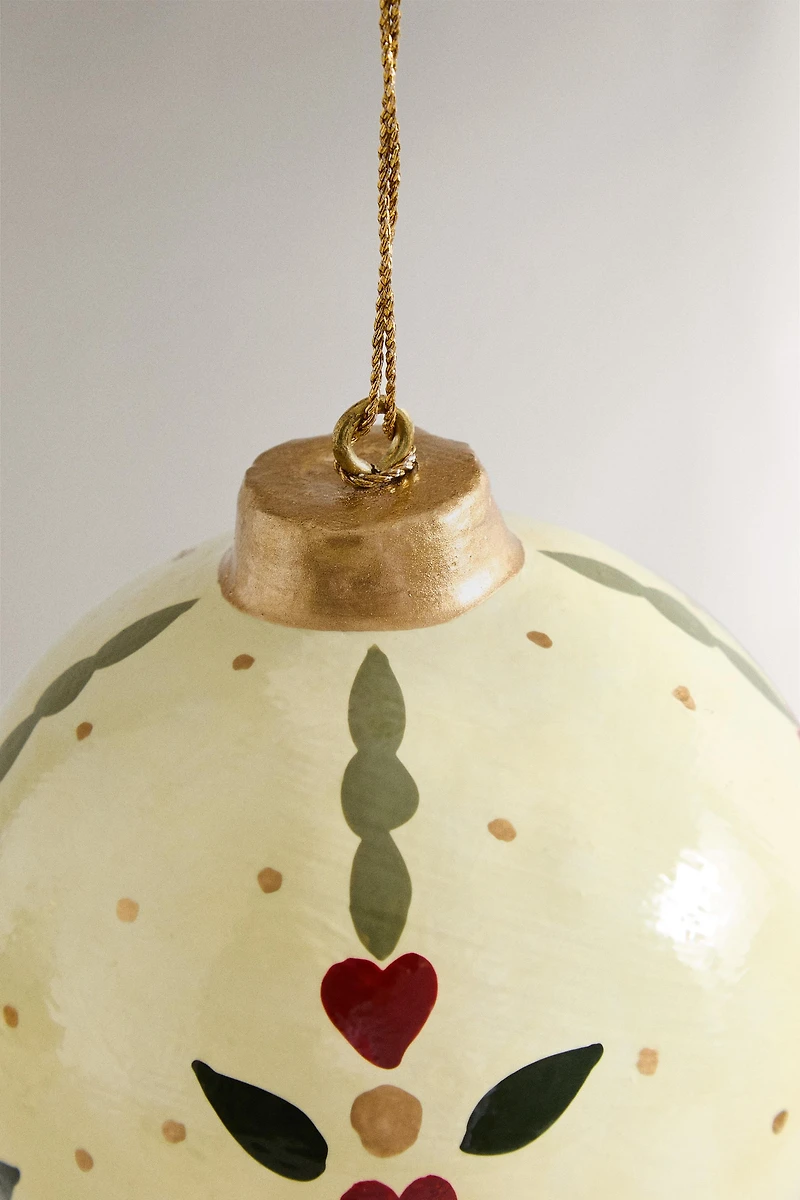 DÉCORATION ARBRE BOULE PAPIER MÂCHÉ NOËL