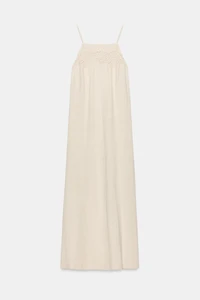 ROBE MIDI BIMATIÈRE EN LIN