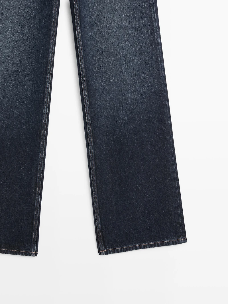 Jean wide leg taille haute