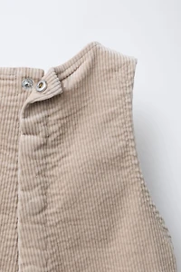 SALOPETTE LONGUE EN VELOURS CÔTELÉ