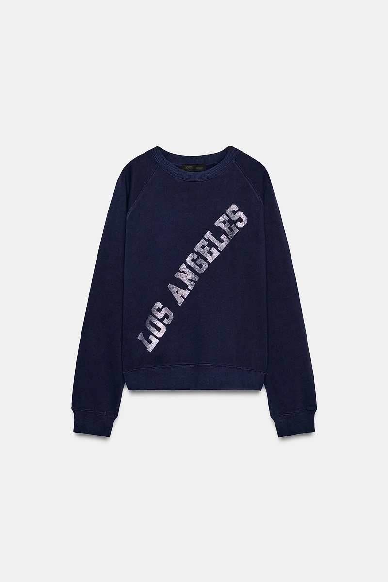 FOIL TEXT SWEATSHIRT