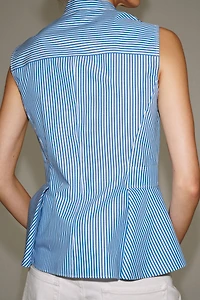 STRIPED PEPLUM SHIRT