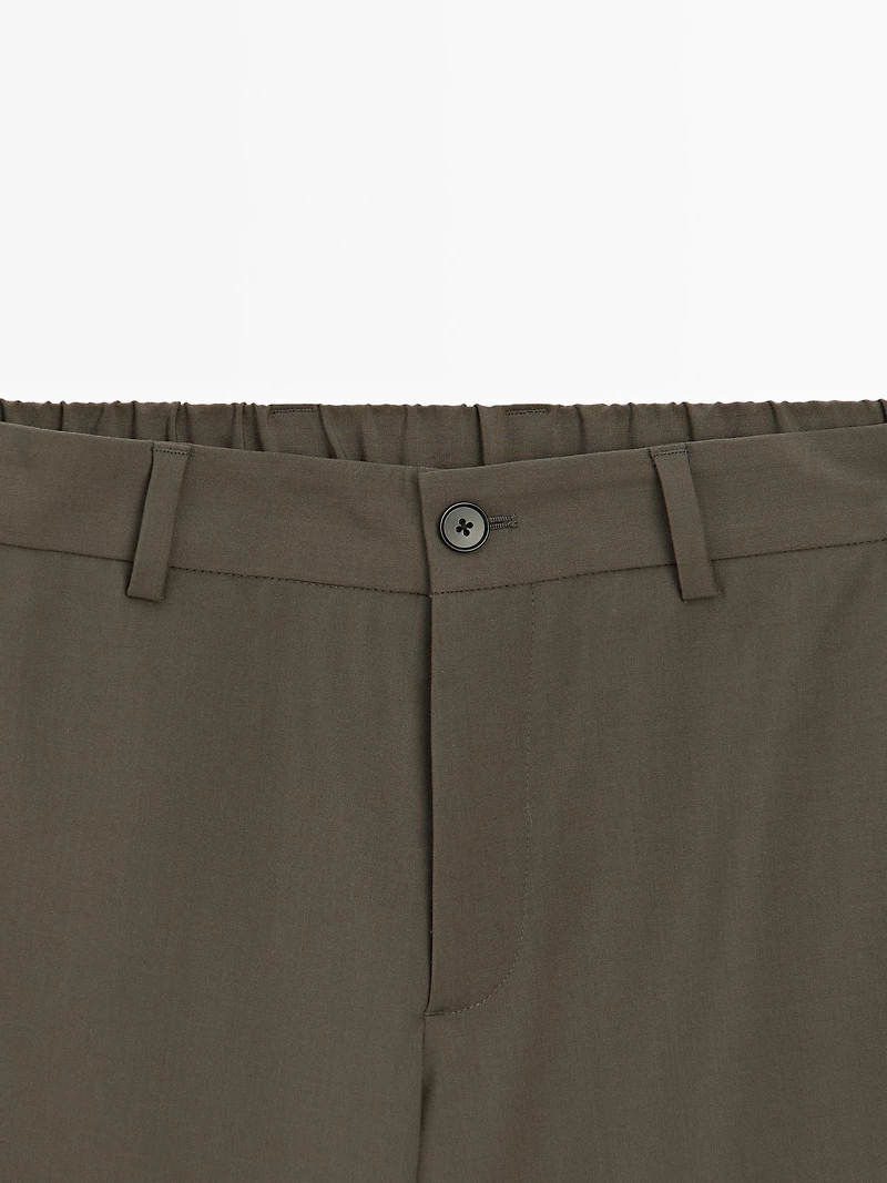Total look wool blend trousers