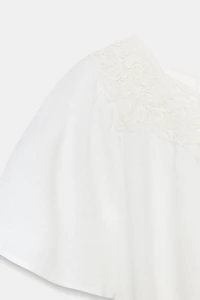 ZW COLLECTION LINEN CROCHET DRESS