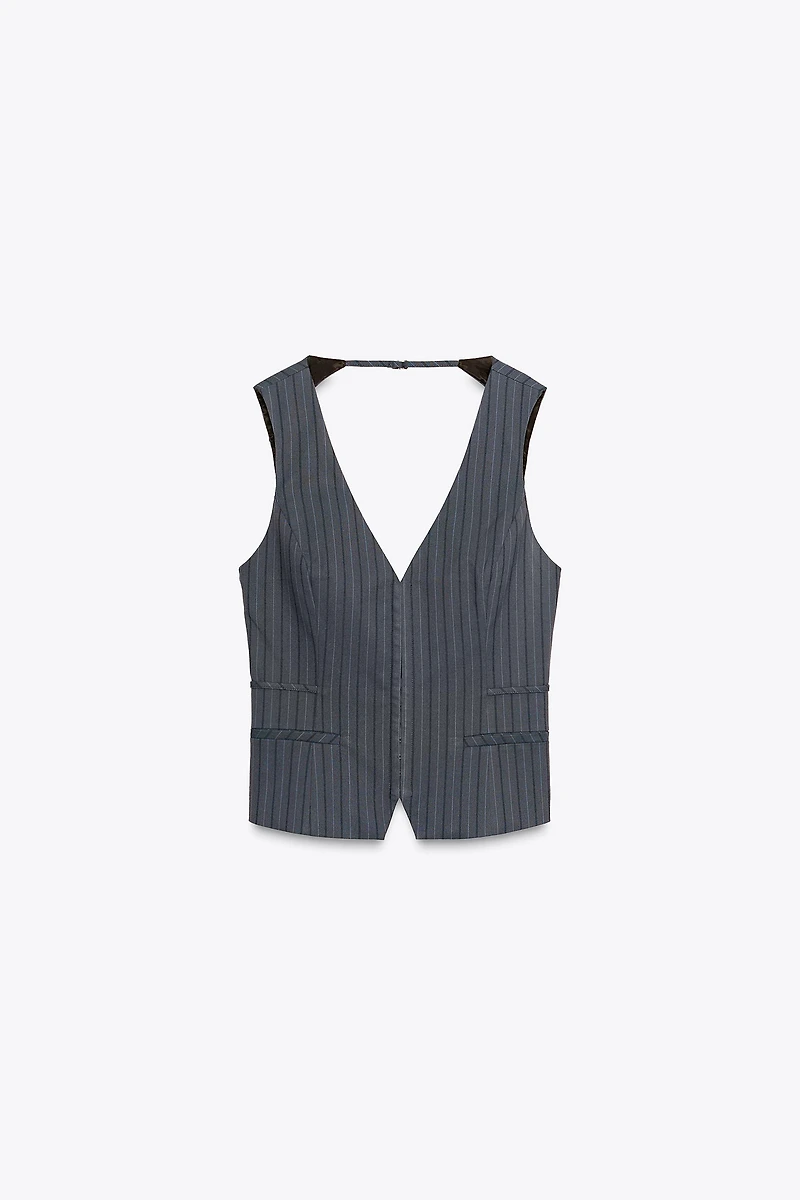 PINSTRIPE TOP VEST