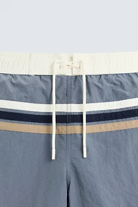 STRIPED LONG SWIMSUIT