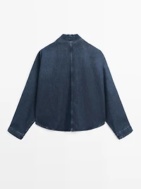 Denim shirt with collar detail