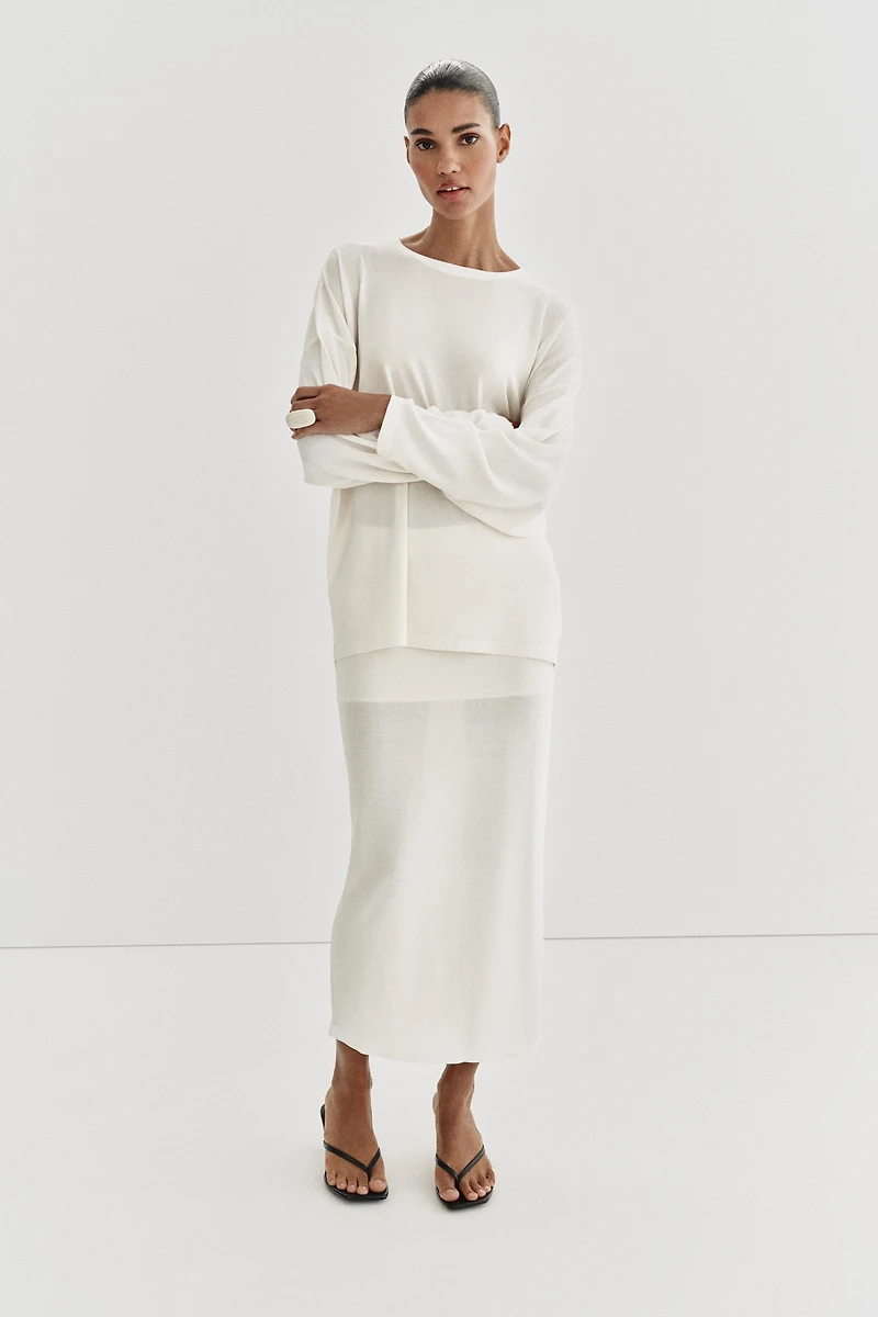 PULL OVERSIZE EN MAILLE FINE