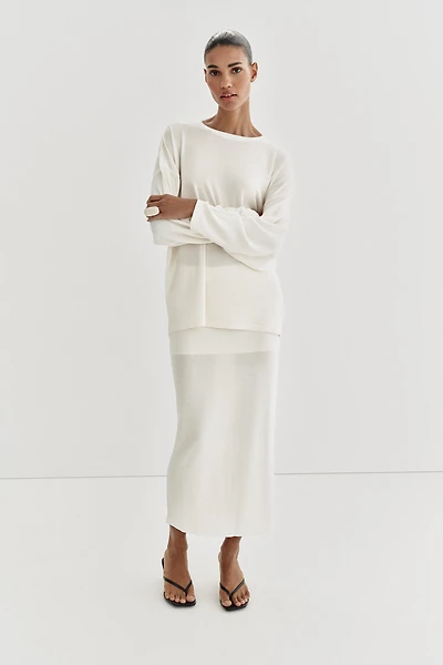 PULL OVERSIZE EN MAILLE FINE