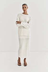 PULL OVERSIZE EN MAILLE FINE