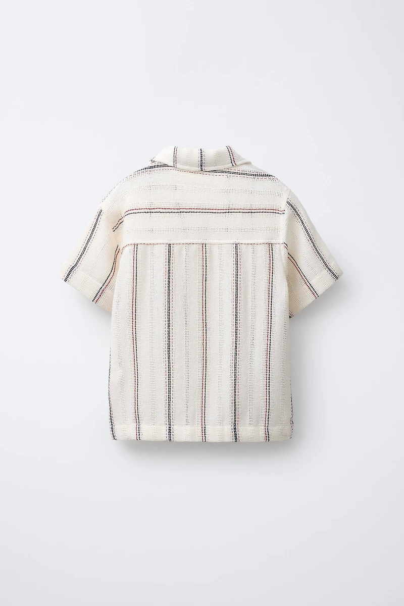 RUSTIC WOVEN STRIPE SHIRT