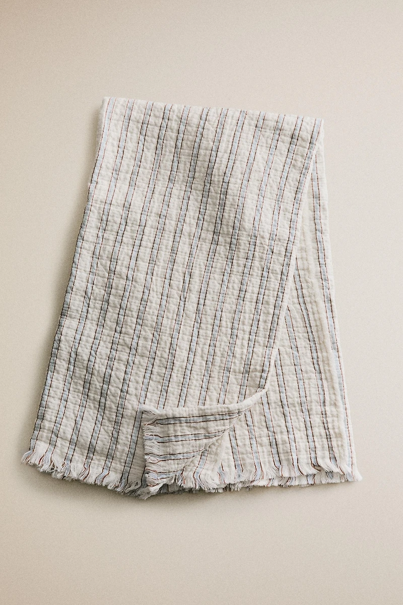 STRIPED CHIFFON BABY BLANKET