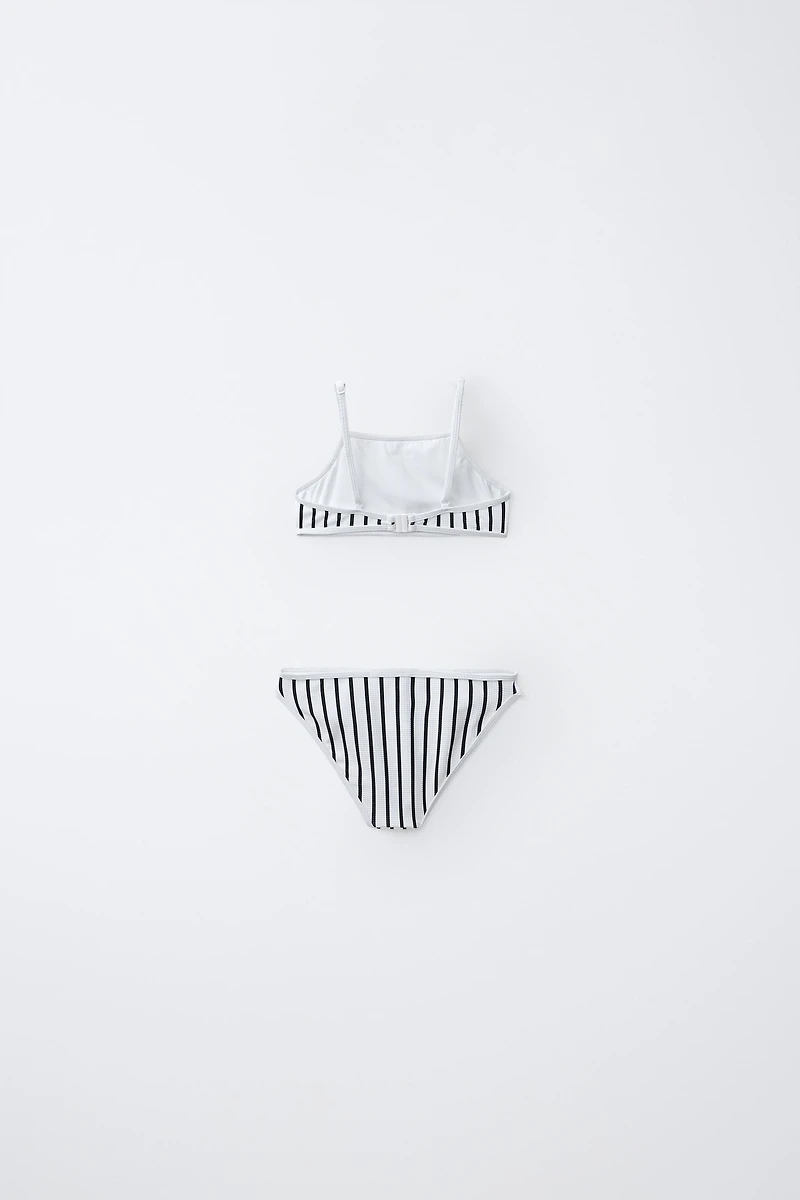 6-14 YRS | TEXTURED STRIPED BIKINI