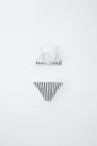 6-14 YRS | TEXTURED STRIPED BIKINI