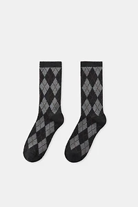 CHAUSSETTES EN COTON À LOSANGES