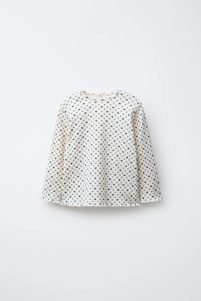 T-SHIRT CANNELÉ SOFT TOUCH CŒURS