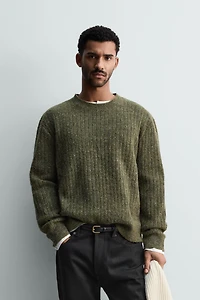RIBBED BUTTONED JUMPER