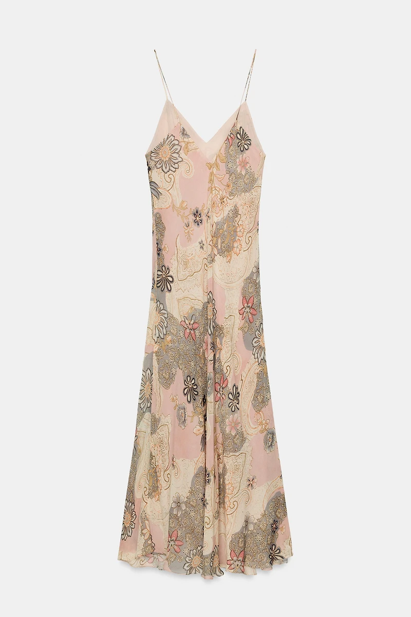 ZW COLLECTION PRINTED SLIP DRESS