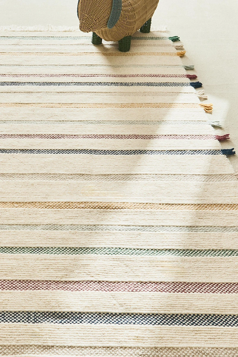 CHILDREN'S MULTICOLORED WOOL AREA RUG