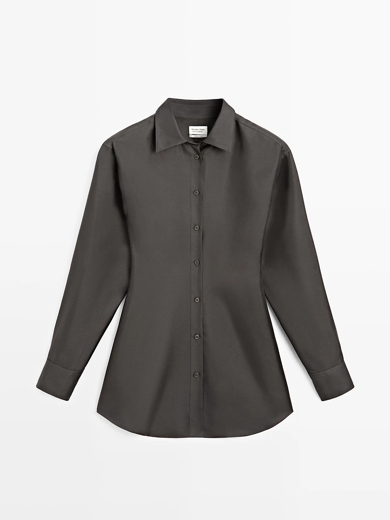 100% silk fitted flowing shirt - LIMITED