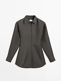 100% silk fitted flowing shirt - LIMITED