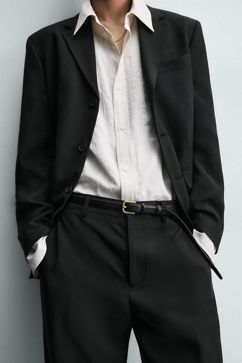 RELAXED FIT VISCOSE - LINEN SUIT JACKET