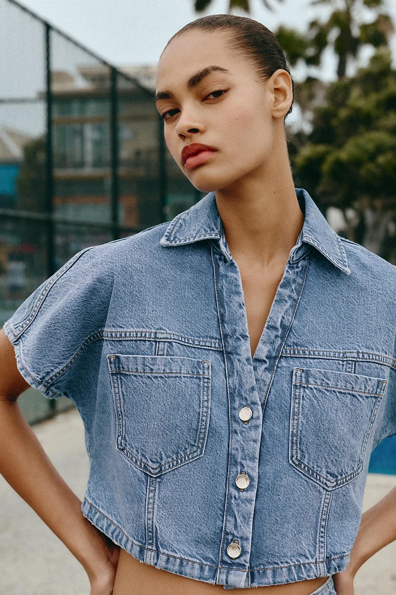 Z1975 CROPPED DENIM SHIRT