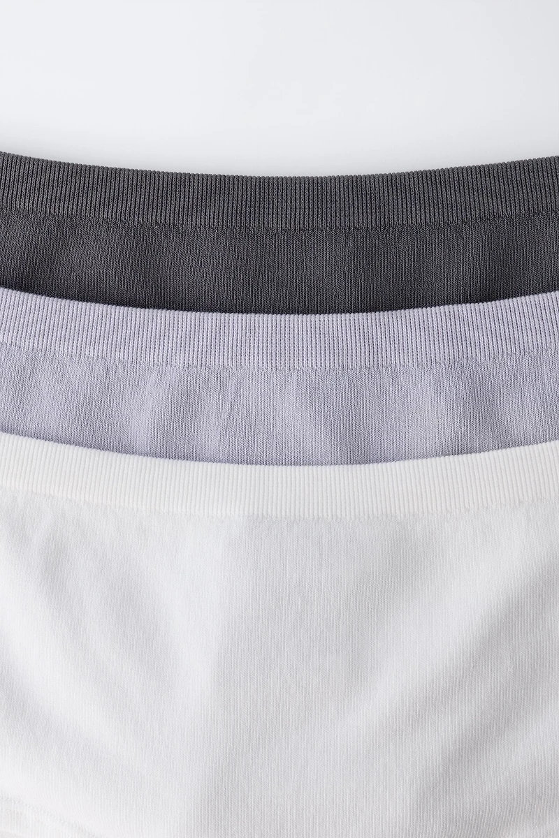 8-14 ANS/ LOT DE TROIS JUPE-CULOTTE SANS COUTURE