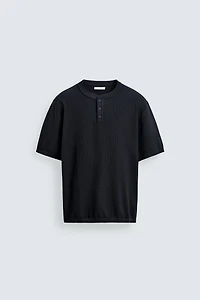 KNIT HENLEY SHIRT