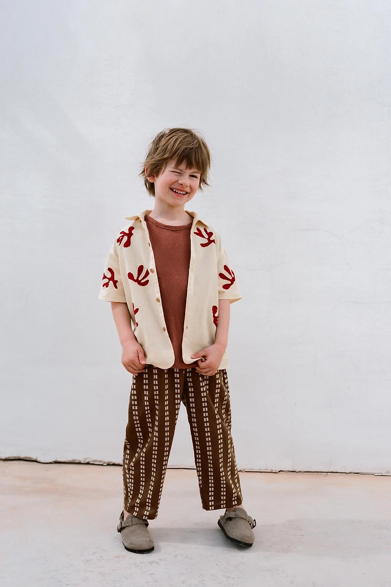 PANTALON BAGGY IMPRIMÉ ET BRODÉ