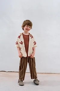 PANTALON BAGGY IMPRIMÉ ET BRODÉ