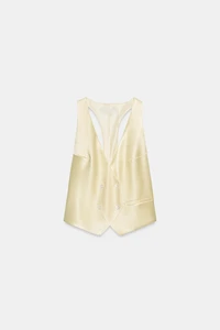 DOUBLE-BREASTED SATIN VEST