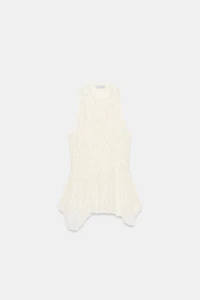 GATHERED LACE TOP