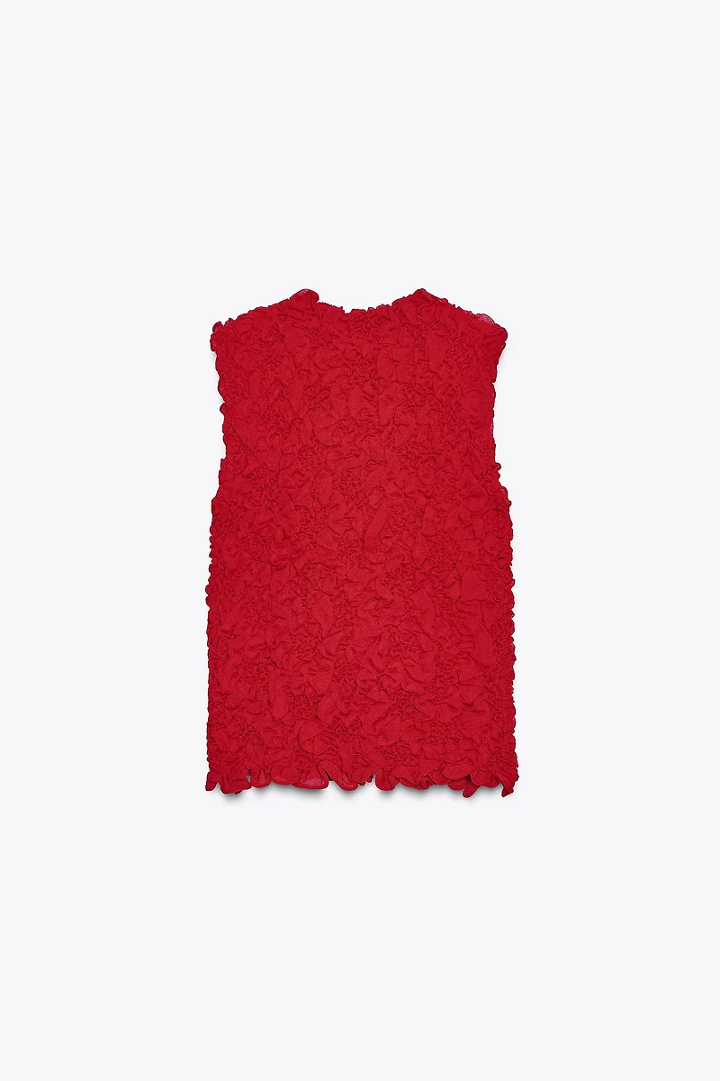 TOP EN MAILLE TEXTURÉE