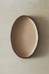 STRIPED CERAMIC BATHROOM SOAP DISH