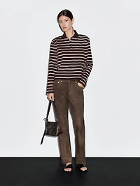 100% cotton striped polo shirt