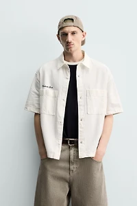 CHEMISE RELAXED FIT BRODERIE PIÈCES BIMATIÈRE