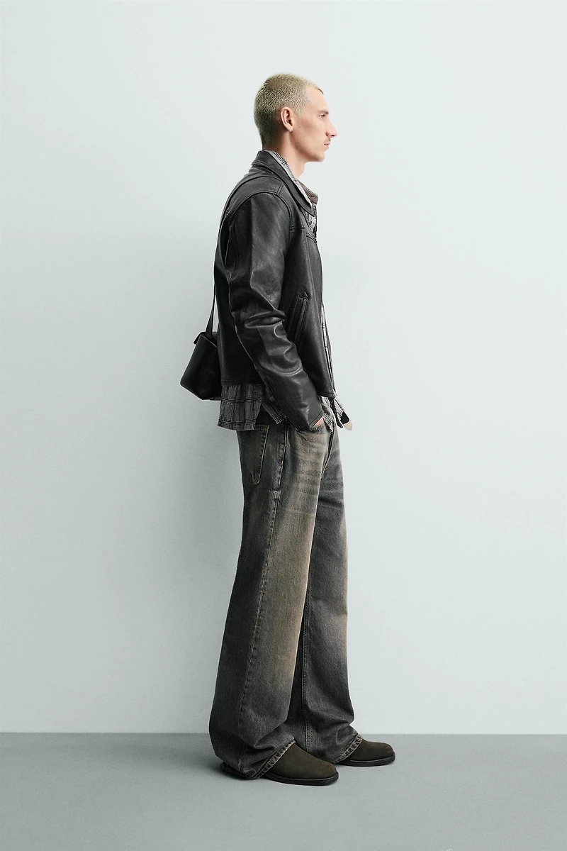 CROPPED NAPA LEATHER JACKET