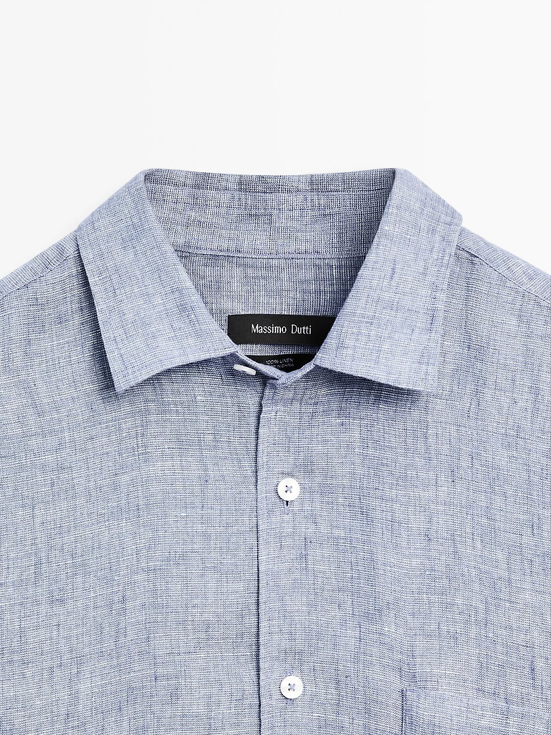 100% linen regular fit shirt